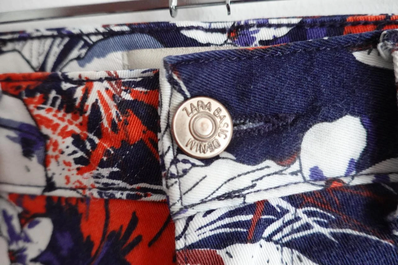 Zara Z1975 Floral Skinny Jeans Size 38 – photo 5